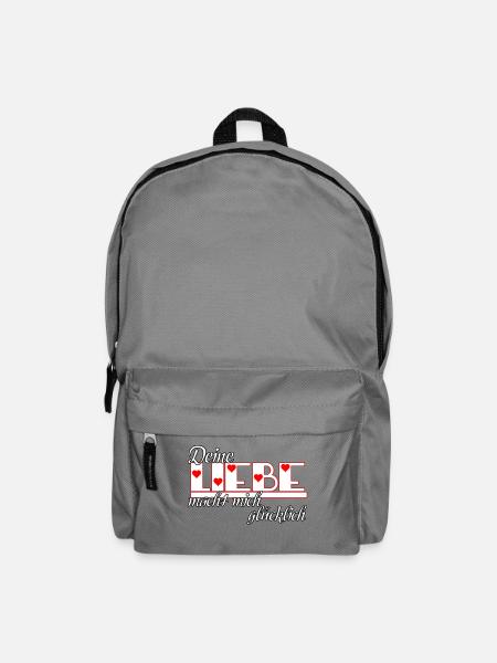 Liebe Glück Ehe Paar Partnerschaft Geschenk - Rucksack - Mittelgrau