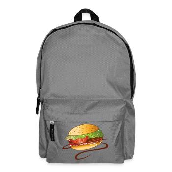 Burger Fast Food Junk Snack BBQ BBQ - Backpack - elephant grey - Front