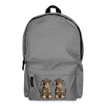 Dackel Duo - Rucksack - Mittelgrau - Vorne