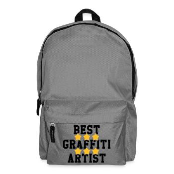 Graffiti / Tag / Writer / Street Art - Rucksack - Mittelgrau - Vorne