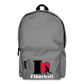 Floorball , Unihockey , Hockey , Fun I love.. - Rucksack - Mittelgrau - Vorne