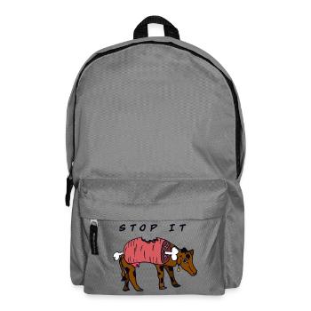 Stop IT COW - Backpack - elephant grey - Front