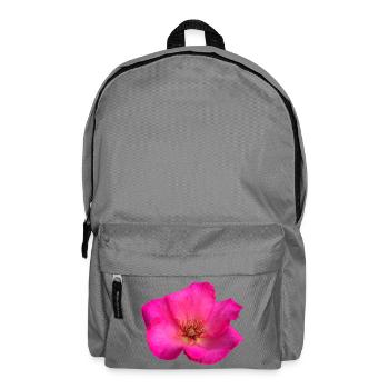 Hyper-realistic fuschia pink hand-drawn with a marker - Backpack - elephant grey - Front