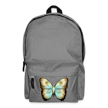 Papillon scintillant en or dessiné à la main - Sac à dos - gris éléphant - Devant