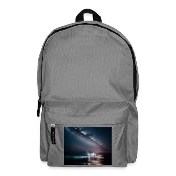 Shiff bei Nacht - Rucksack - Mittelgrau - Vorne