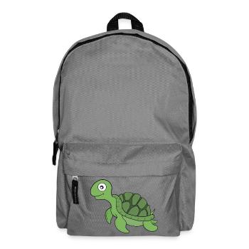Eine freundliche Schildkröte - Rucksack - Mittelgrau - Vorne