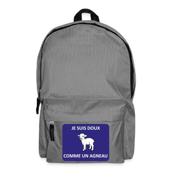 Gentle as a lamb - Backpack - elephant grey - Front