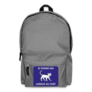 Ich gebe der Katze meine Zunge - Rucksack - Mittelgrau - Vorne