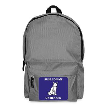 Cunning as a fox - Backpack - elephant grey - Front