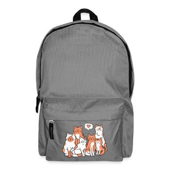 Katzen Katzenliebhaber - Rucksack - Mittelgrau - Vorne