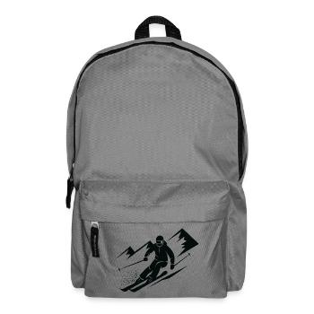 Skiers Ski Winter Winter Holiday Winter sports - Backpack - elephant grey - Front