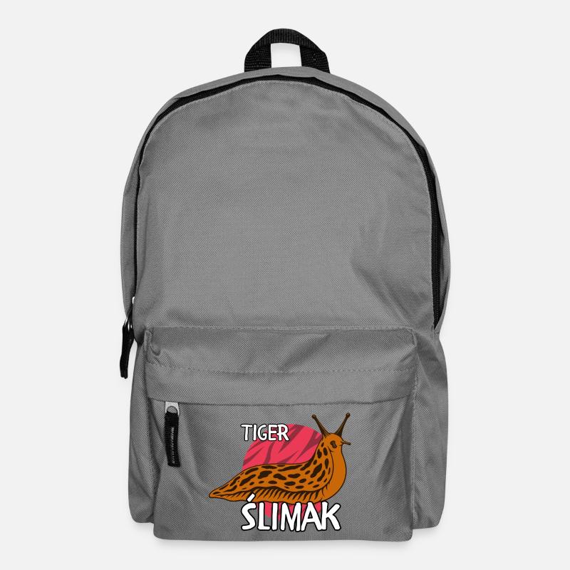 Tiger Ślimak | Lustiges polnisches Meme Shirt - Rucksack - Mittelgrau