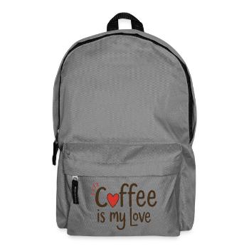 Le café est mon amour, dicton sur le café - Sac à dos - gris éléphant - Devant