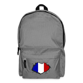 drapeau de la France - Sac à dos - gris éléphant - Devant