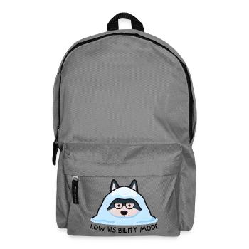 Stylish Husky in Snow Blanket - Backpack - elephant grey - Front