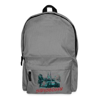 Landscape with Strasbourg Cathedral - Backpack - elephant grey - Front