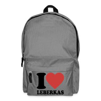 I Love Leberkäs - Heart - Meat loaf - Backpack - elephant grey - Front