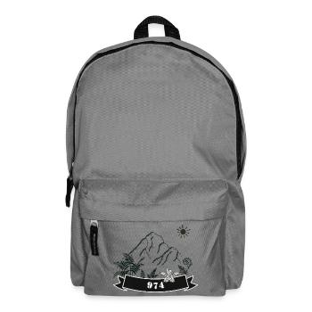 Montagnes 974 Nature Bannière - Sac à dos - gris éléphant - Devant