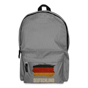Grunge-Flagge von Deutschland, stolzer deutscher - Rucksack - Mittelgrau - Vorne