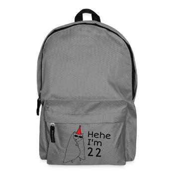 22 ans anniversaire - Cadeau 22e anniversaire - Sac à dos - gris éléphant - Devant