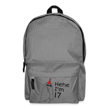 17-jähriges Jubiläum – 17-jähriges Jubiläumsgeschenk - Rucksack - Mittelgrau - Vorne