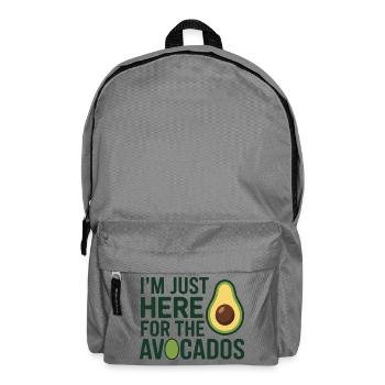 Ich bin nur hier für den Avocado-Ernährungsberater - Rucksack - Mittelgrau - Vorne