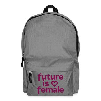 Is Female Feminism Girl Power Heart - Backpack - elephant grey - Front