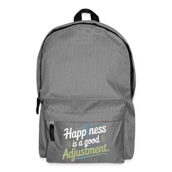Chiropractor Happiness Is A Good Adjustment  - Backpack - elephant grey - Front