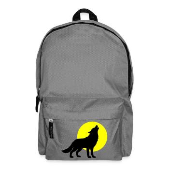 Wolf Silhouette - Rucksack - Mittelgrau - Vorne