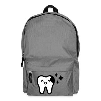 Lächelnder Zahn Symbol Schwarz - Rucksack - Mittelgrau - Vorne