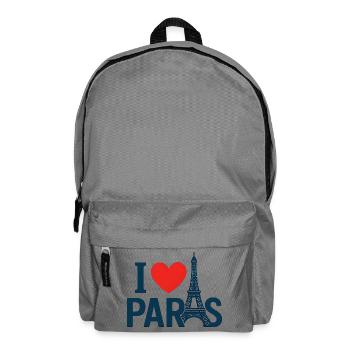 Ich liebe Paris und den Eiffelturm - Rucksack - Mittelgrau - Vorne