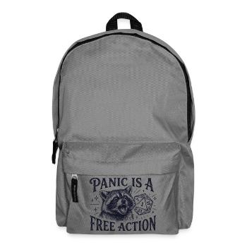 La panique est une action libre – Raccoon D20 Design - Sac à dos - gris éléphant - Devant