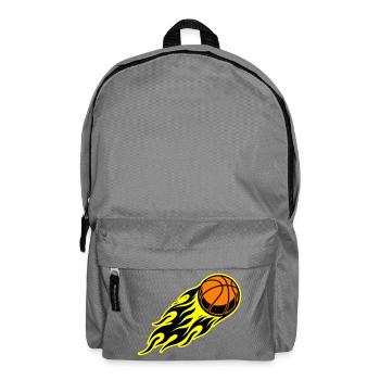 Basketball flame - Backpack - elephant grey - Front