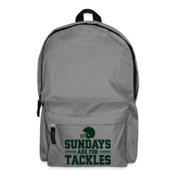Sundays are for Tackles Football Fan Sport - Backpack - elephant grey - Front