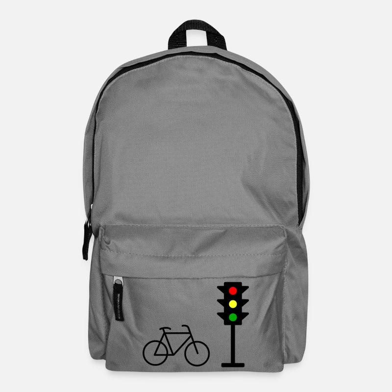 Empreinte de feu de circulation avec vélo - Sac à dos - gris éléphant