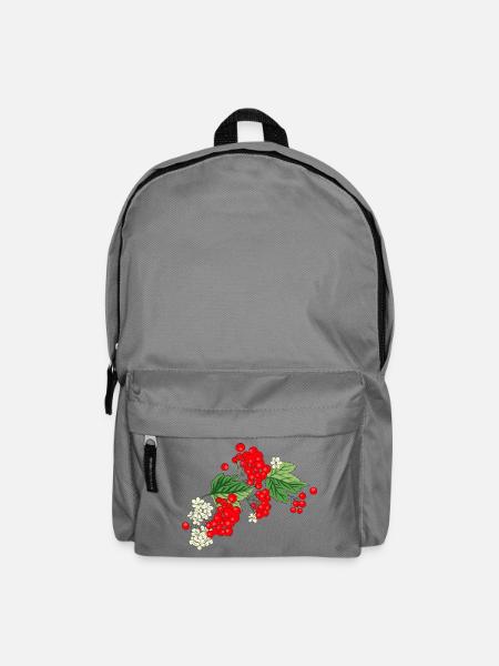 Ukrainische Kalyna - Rote Beeren & Traditionelles - Rucksack - Mittelgrau