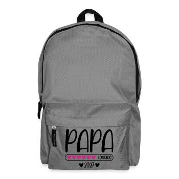 Papa 2027 loading mit Herzchen Ladebalken - Rucksack - Mittelgrau - Vorne