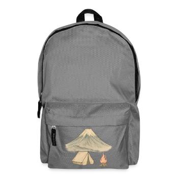 Aquarell Vulkancamping - Rucksack - Mittelgrau - Vorne