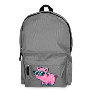 Cute Chic Pig Sunglasses - Backpack - elephant grey - Front