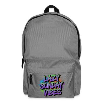 Lazy Sunday Vibes Graffiti - Rucksack - Mittelgrau - Vorne