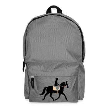 Rider Horse Silhouette Logo - Backpack - elephant grey - Front