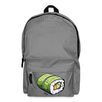 Smaragdgrüne Sushi-Rolle - Rucksack - Mittelgrau - Vorne