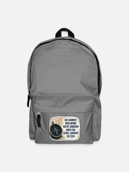 Du kannst den Wind nicht ändern - Rucksack - Mittelgrau