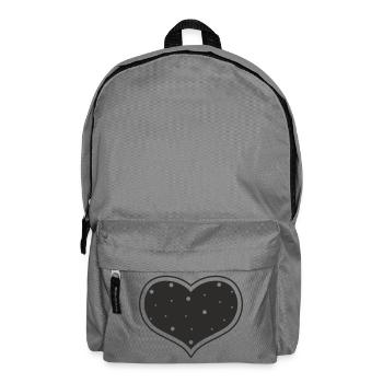Heart Dotted – Minimalist Heart Design - Backpack - elephant grey - Front