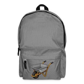 Garten Schubwagen Cartoon - Rucksack - Mittelgrau - Vorne