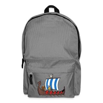 Viking Boat - Backpack - elephant grey - Front