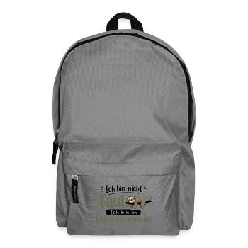 Ich bin nicht fault Energiesparmodus - Rucksack - Mittelgrau - Vorne