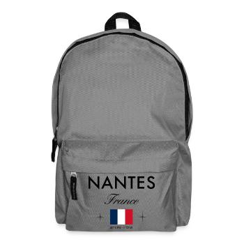Nantes Frankreich Koordinaten Reise Souvenir - Rucksack - Mittelgrau - Vorne