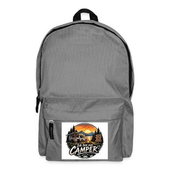 Ich bin ein Camper - Rucksack - Mittelgrau - Vorne