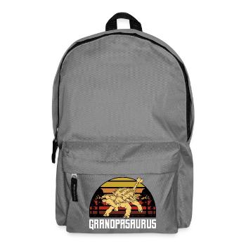 Grandparsaurus Sunset Dino Print - Backpack - elephant grey - Front